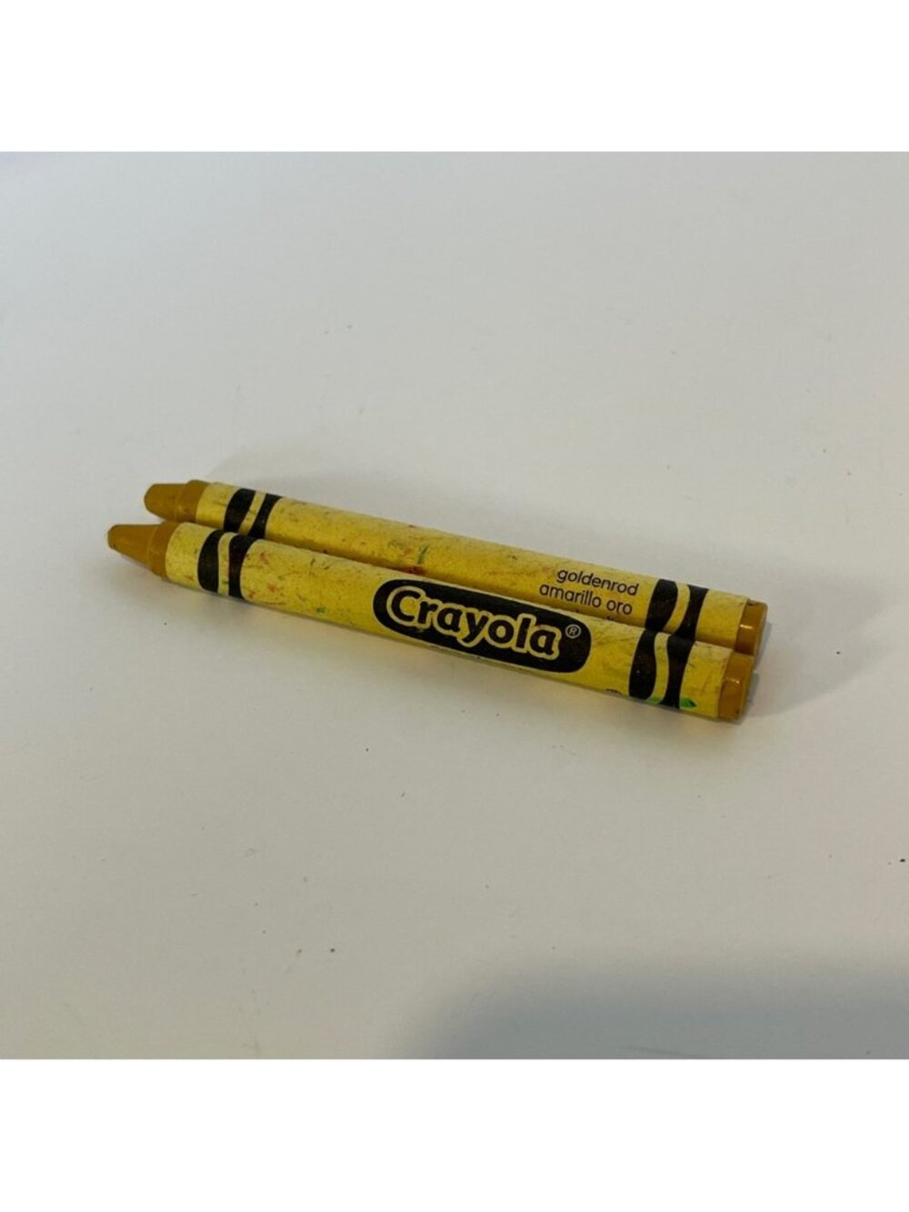 5/$25 VTG 90s Goldenrod Yellow Orange Crayola Crayon Replacement Lot of 2 Used